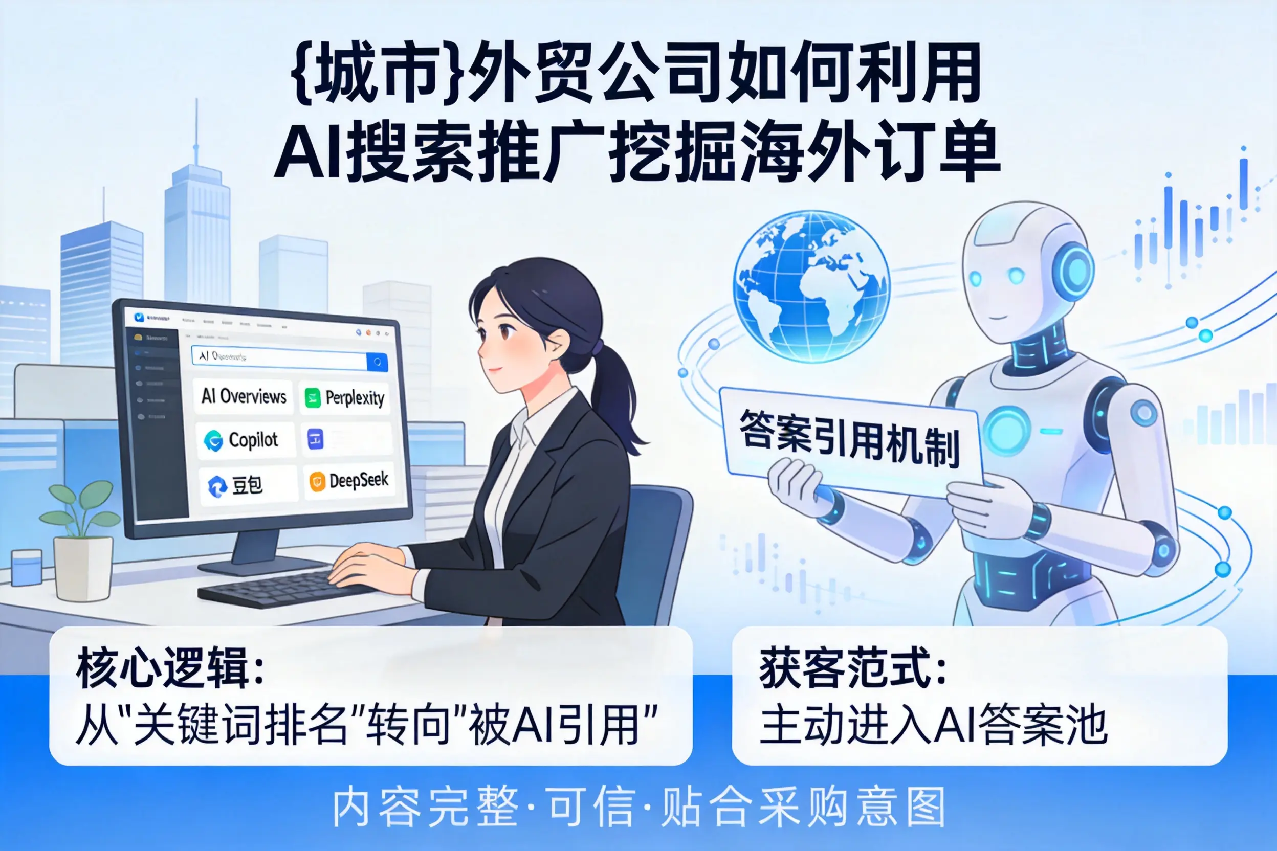 鹤岗外贸公司如何利用AI搜索推广挖掘海外订单
