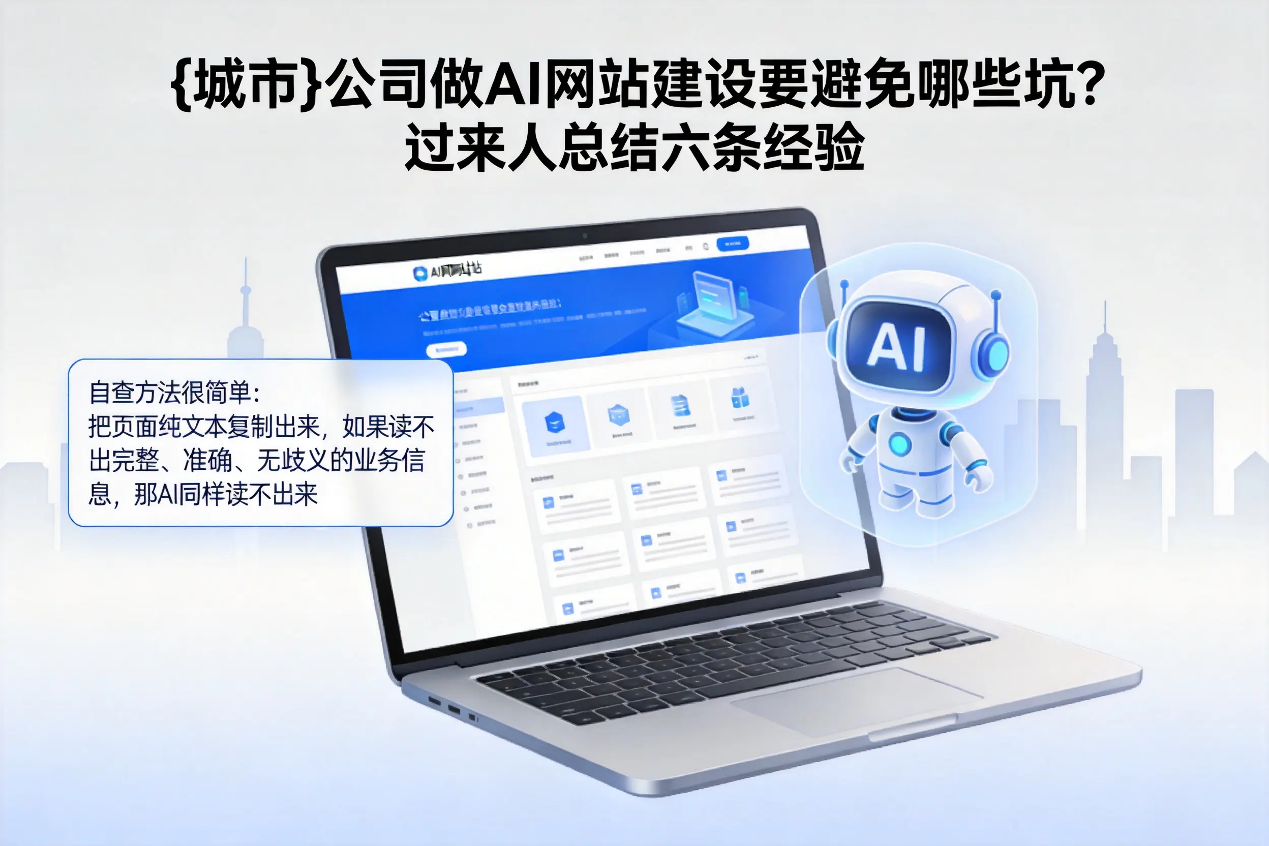 鹤岗公司做AI网站建设要避免哪些坑？过来人总结六条经验