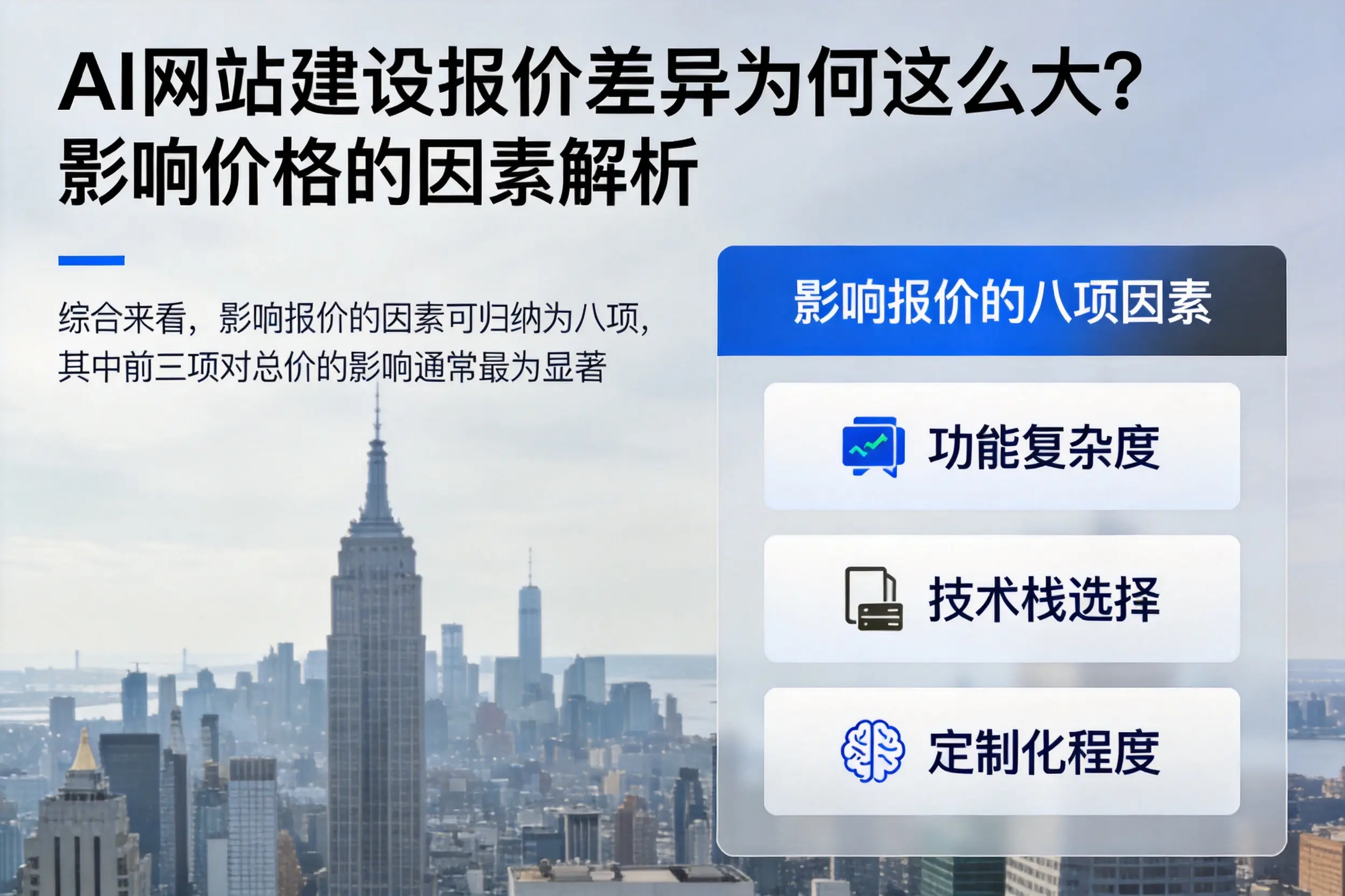 鹤岗AI网站建设报价差异为何这么大?影响价格的因素解析