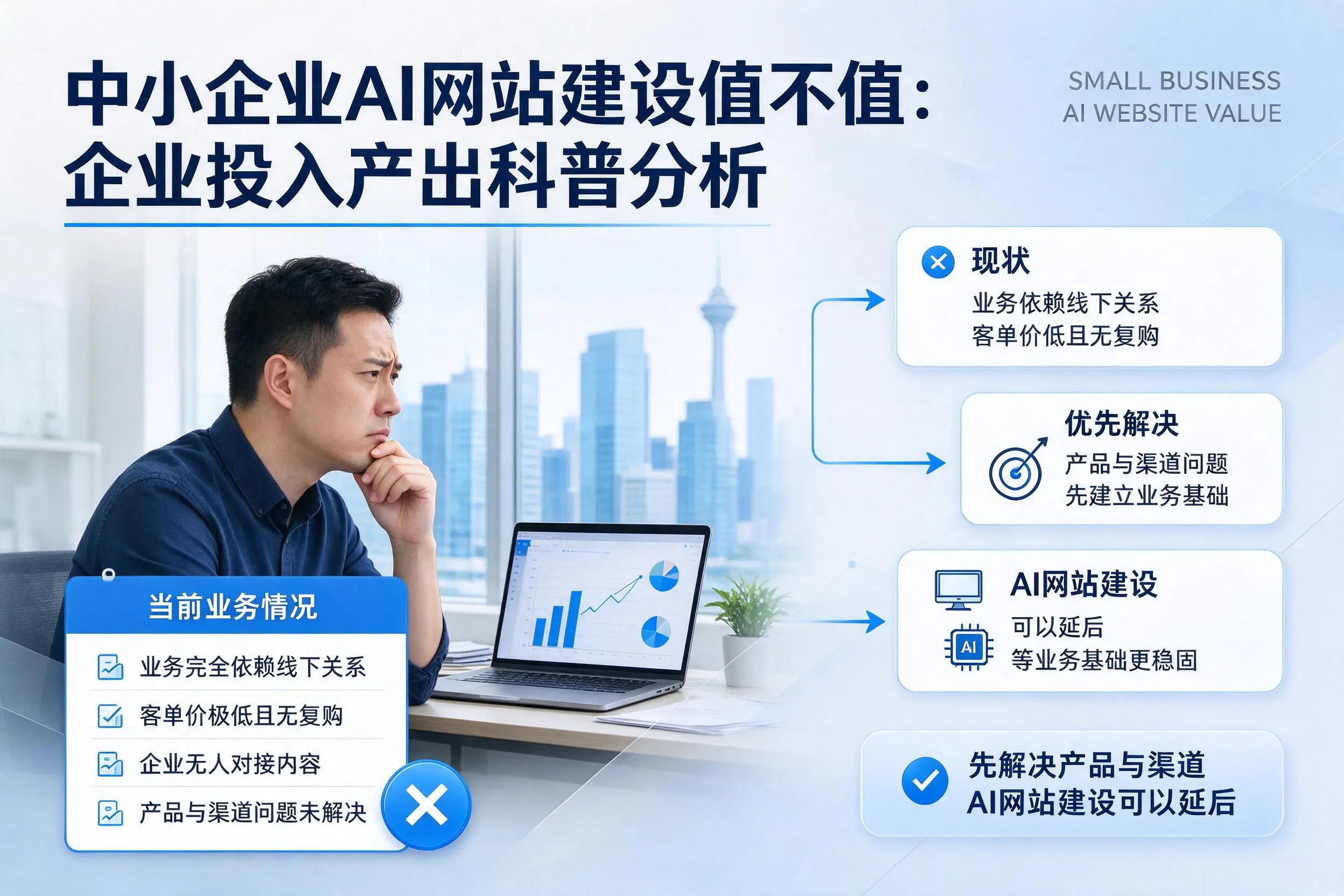 中小企业AI网站建设值不值:鹤岗企业投入产出科普分析