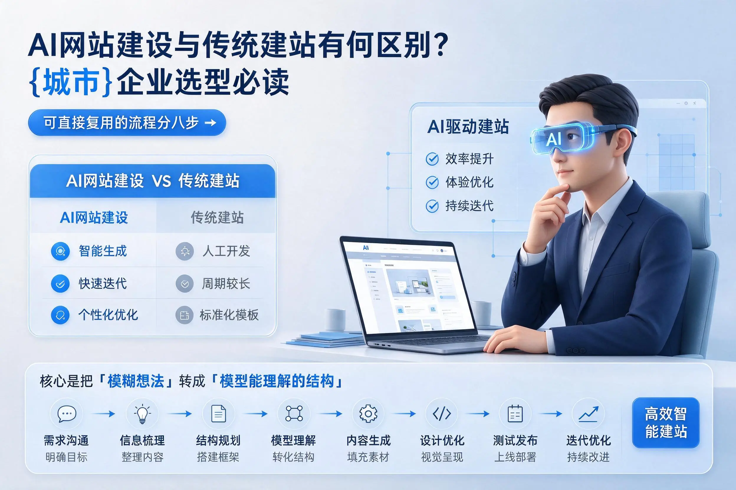 AI网站建设与传统建站有何区别?鹤岗企业选型必读