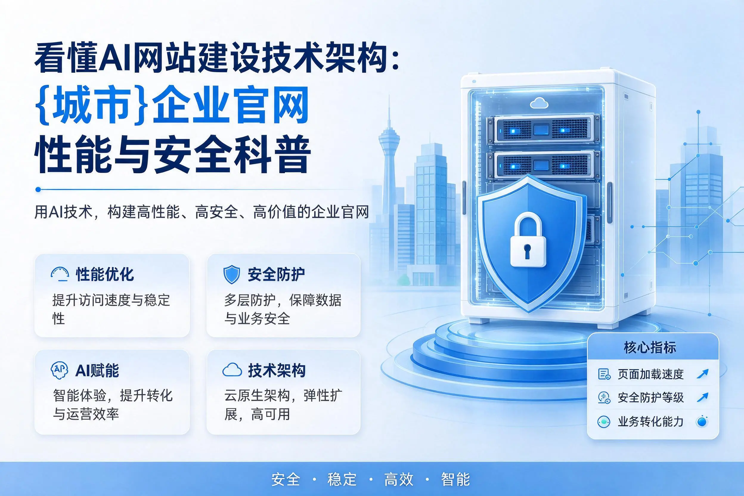 看懂AI网站建设技术架构：鹤岗企业官网性能与安全科普