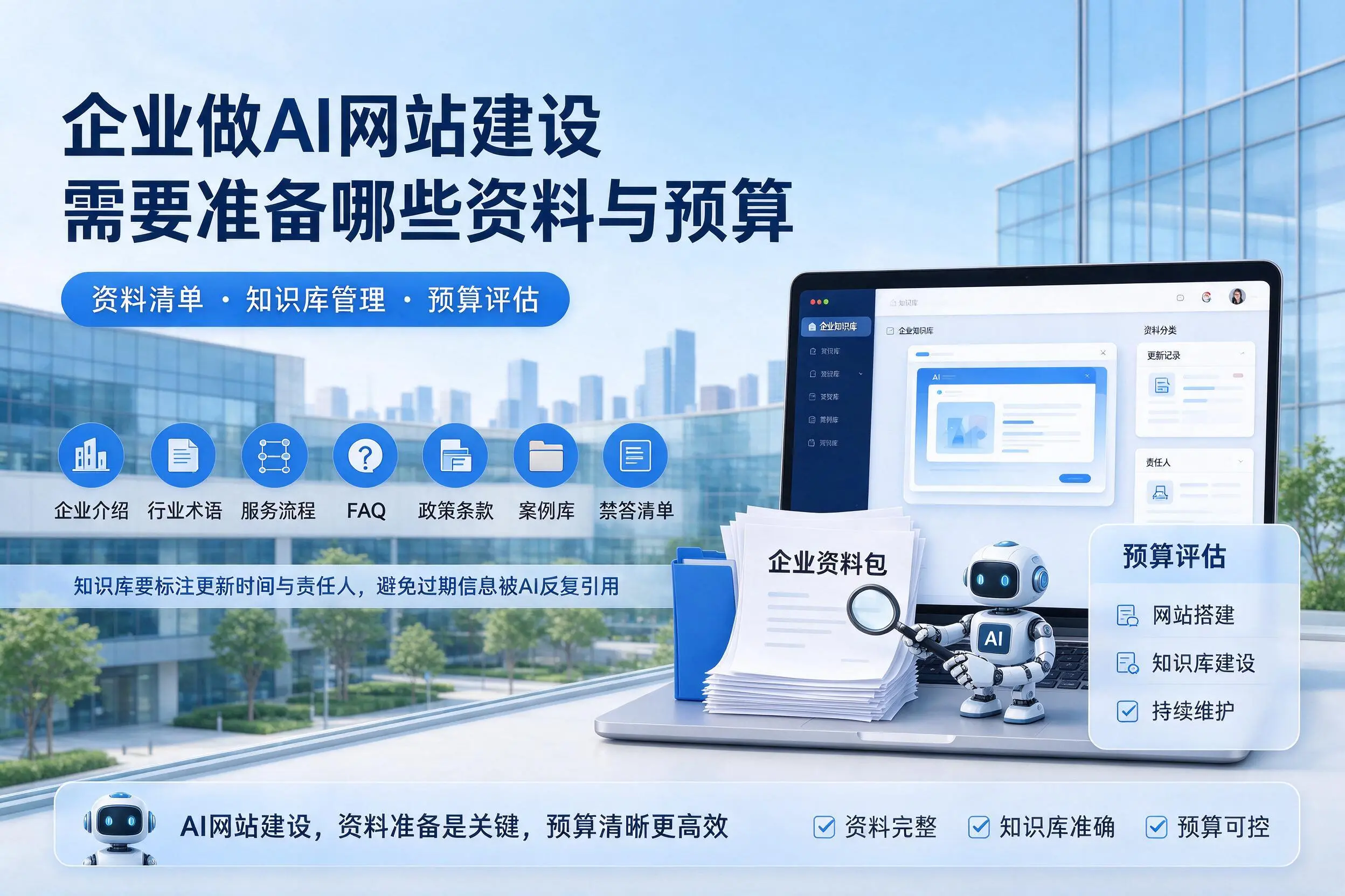 鹤岗企业做AI网站建设需要准备哪些资料与预算