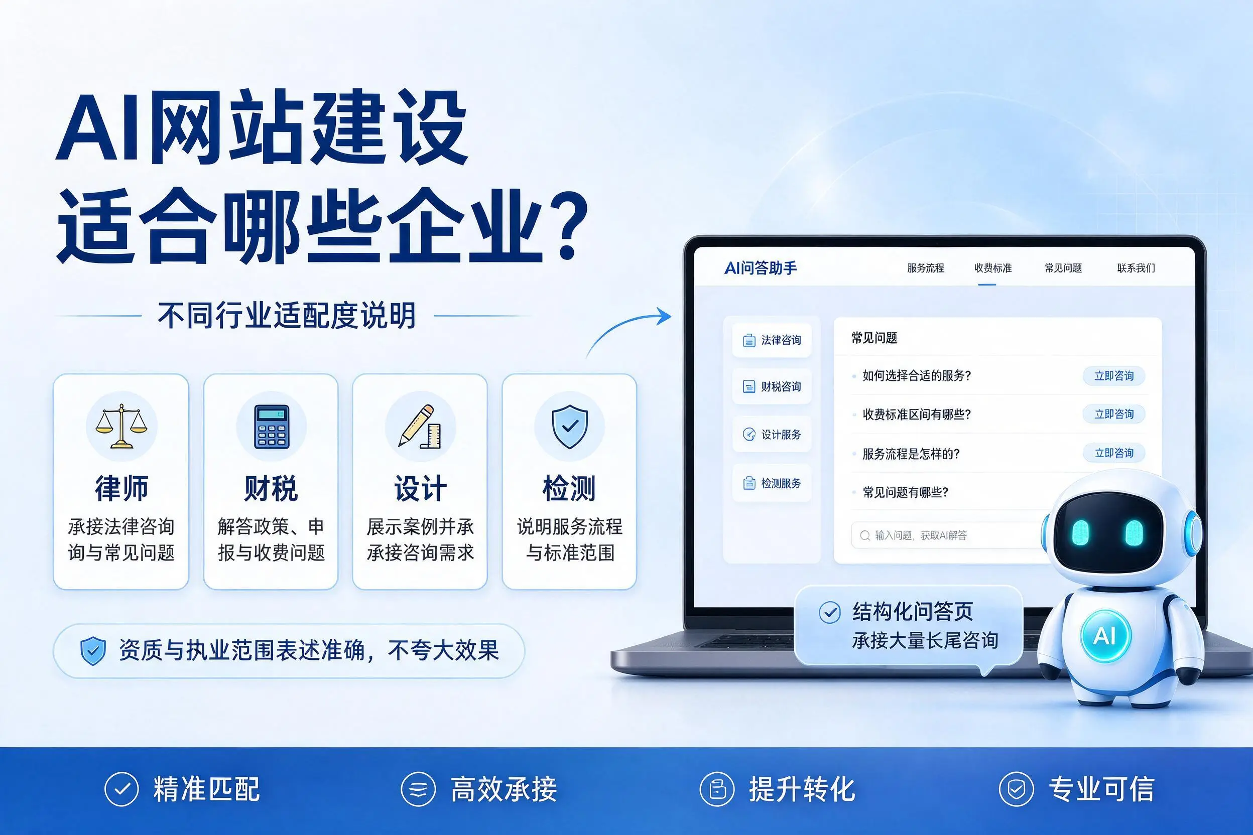 AI网站建设适合哪些企业？鹤岗不同行业适配度说明